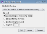 Set CD-ROM Speed window