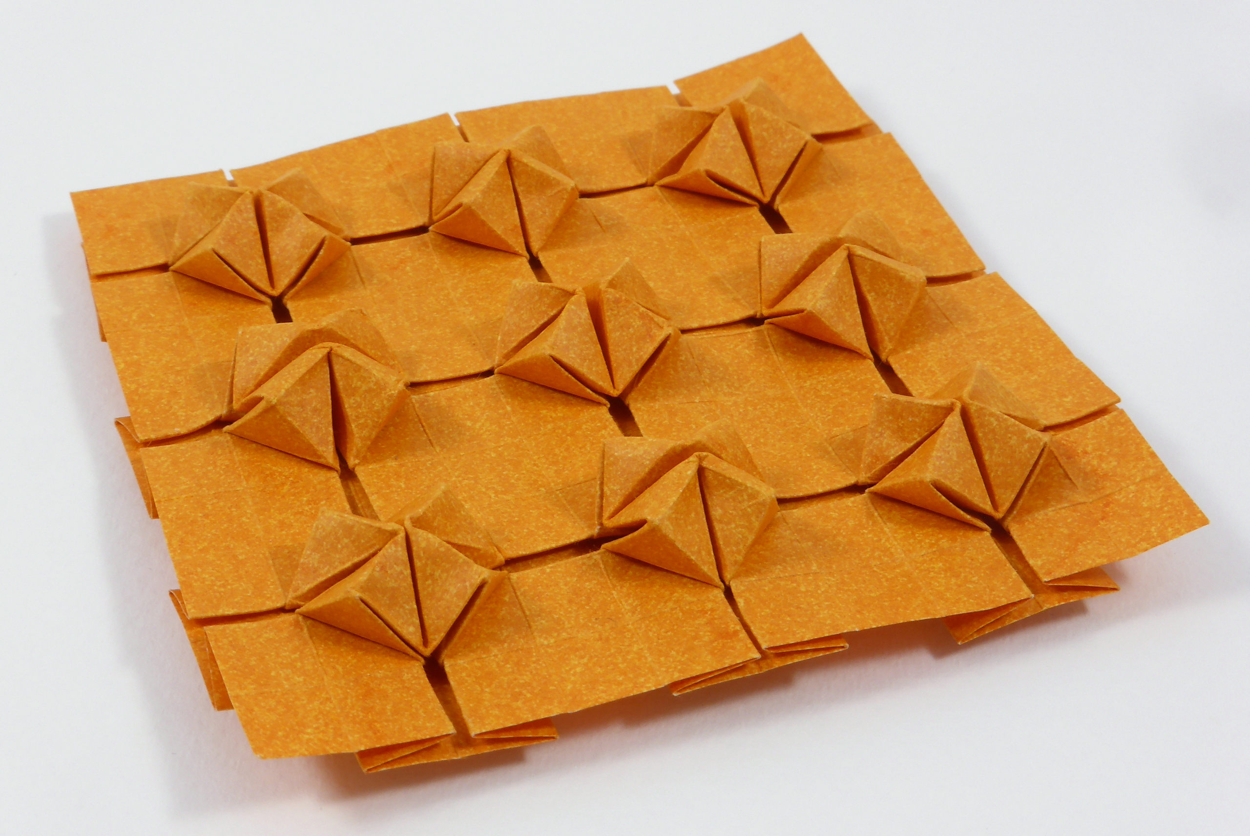 Origami tessellations — models folded by Michał Kosmulski
